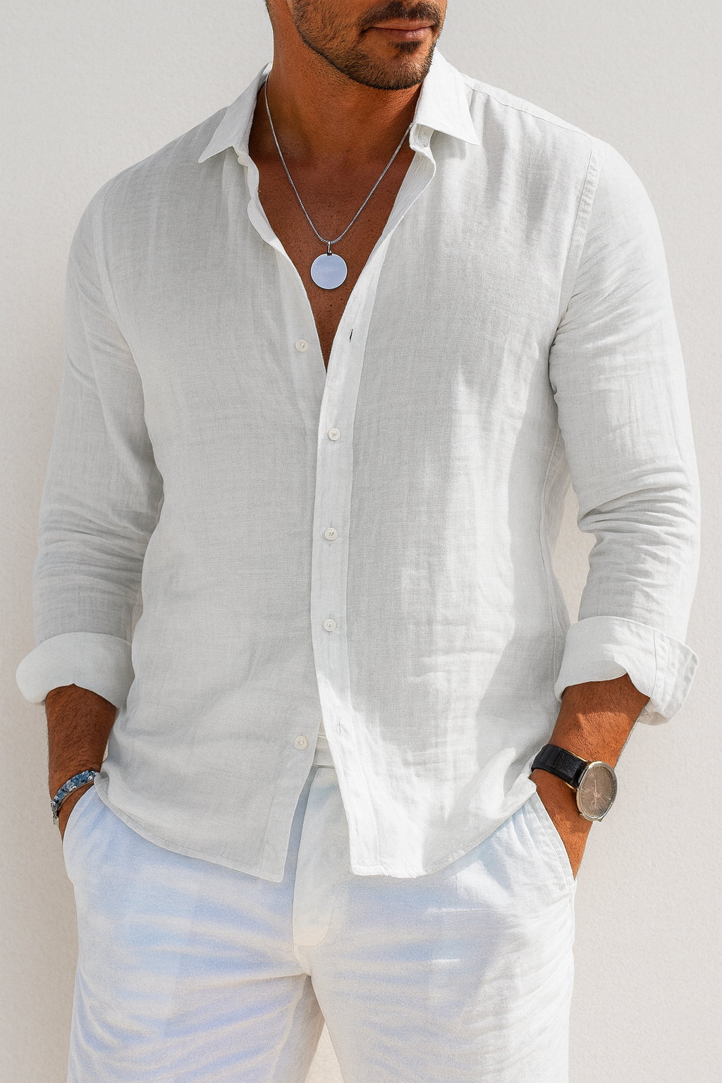 ADRIÁN – Camisa de Lino Slim Fit en Varios Colores