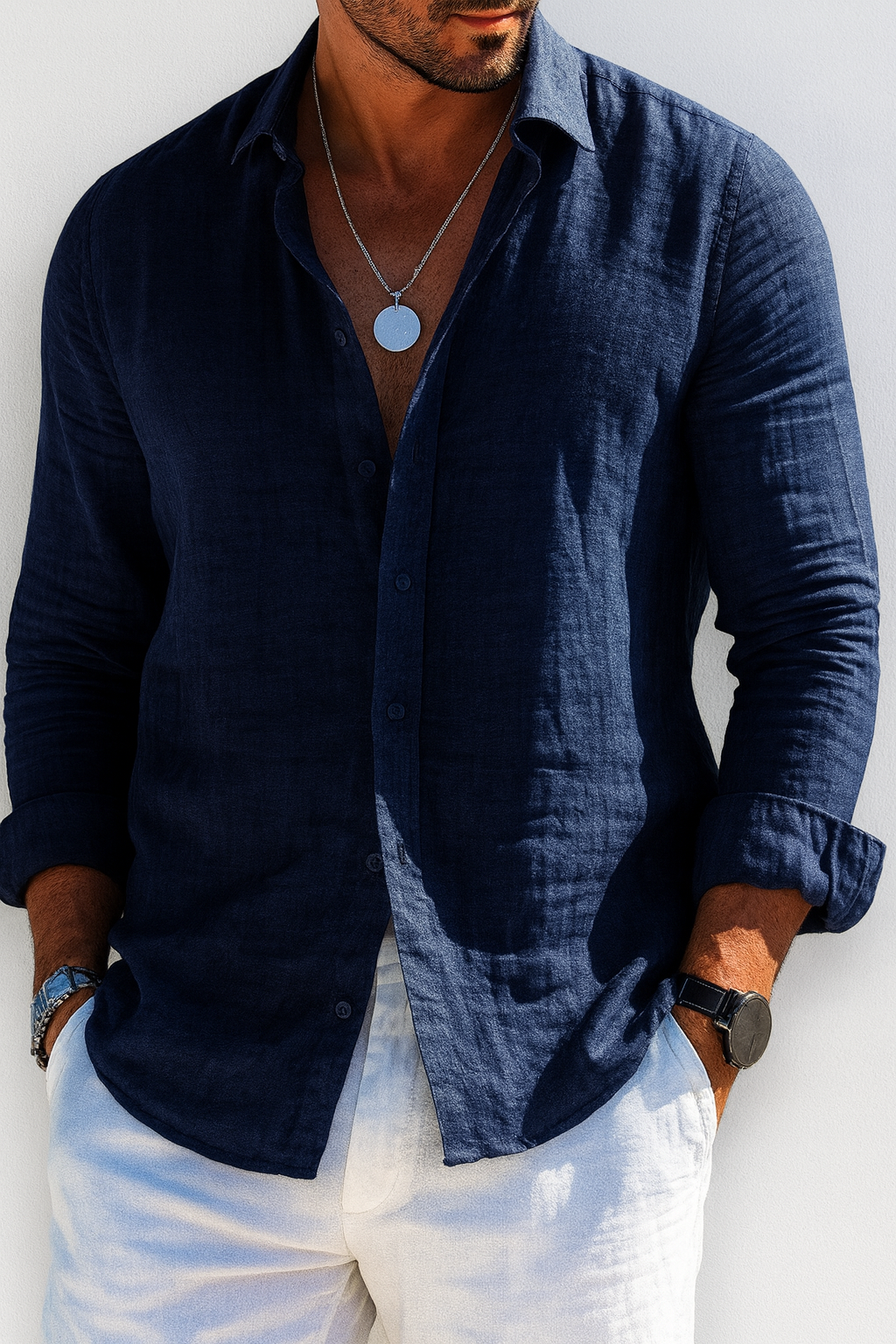 ADRIÁN – Camisa de Lino Slim Fit en Varios Colores