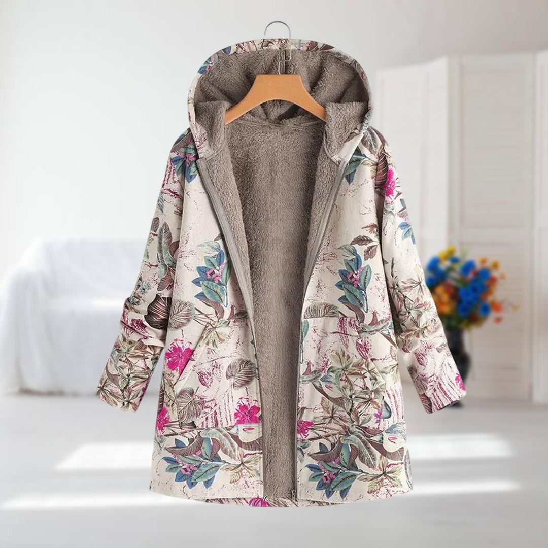 ALMA | Cárdigan parka con estampado floral