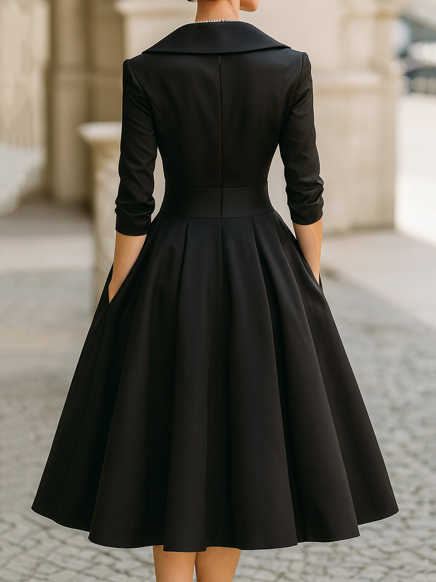 Judit™ - Vestido midi de satén