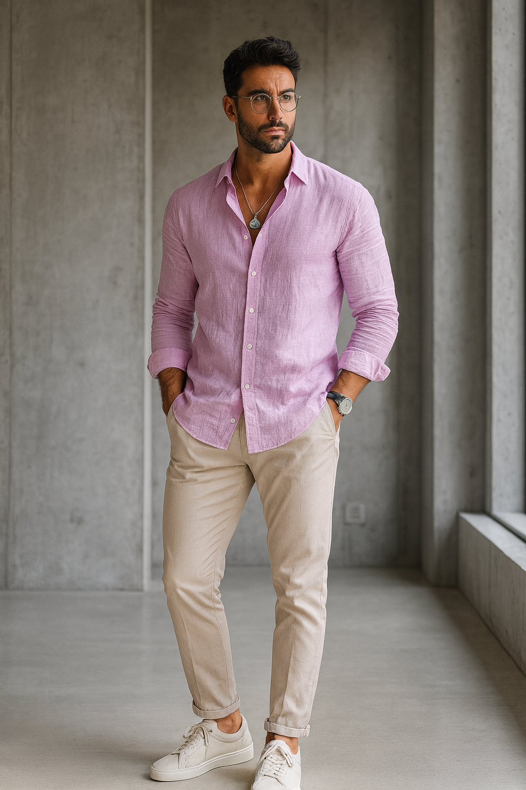 ADRIÁN – Camisa de Lino Slim Fit en Varios Colores