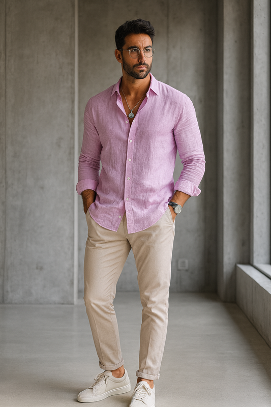 ADRIÁN – Camisa de Lino Slim Fit en Varios Colores