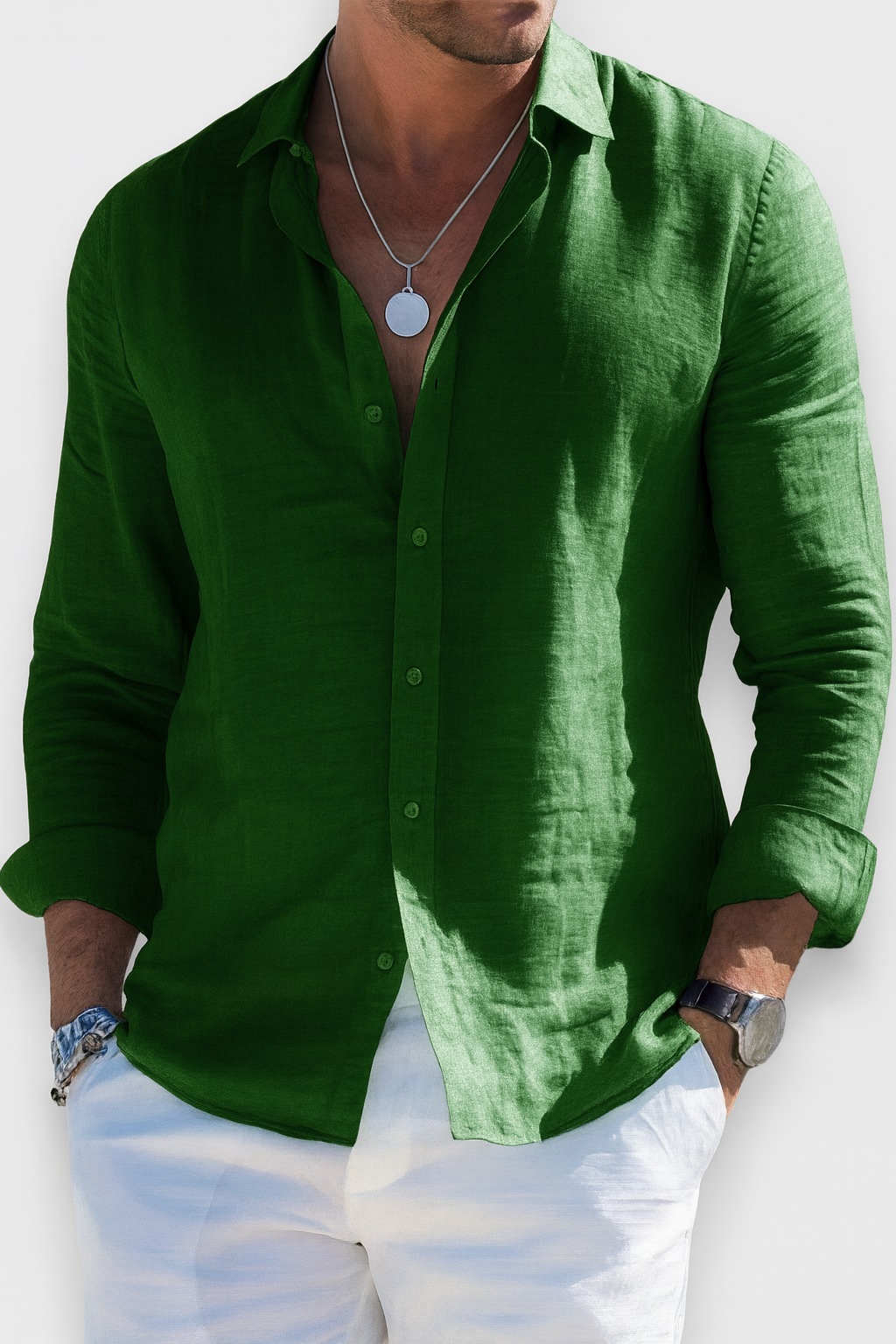 ADRIÁN – Camisa de Lino Slim Fit en Varios Colores