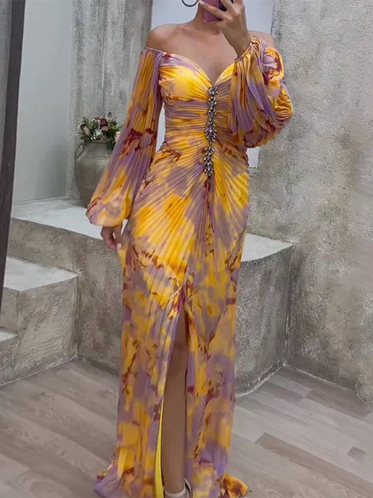 Coralié™ | VESTIDO LARGO CON ESCOTE EN V