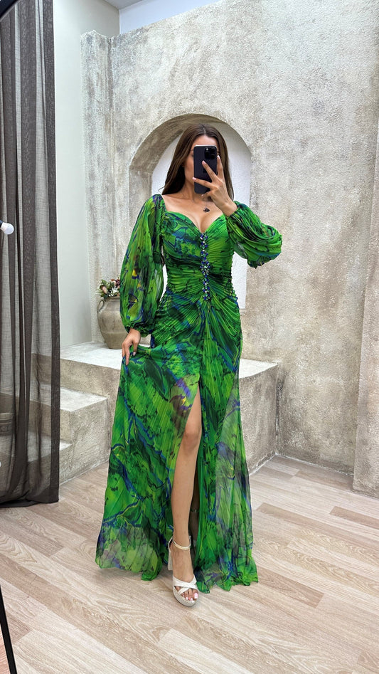 Coralié™ | VESTIDO LARGO CON ESCOTE EN V